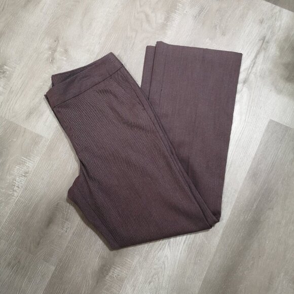 Anne Taylor Factory Ladies Size 12 Dark Rose Slight Flare Dress Pants - Picture 9 of 12
